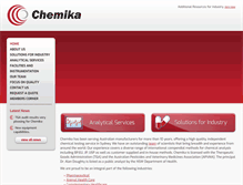 Tablet Screenshot of chemika.com.au